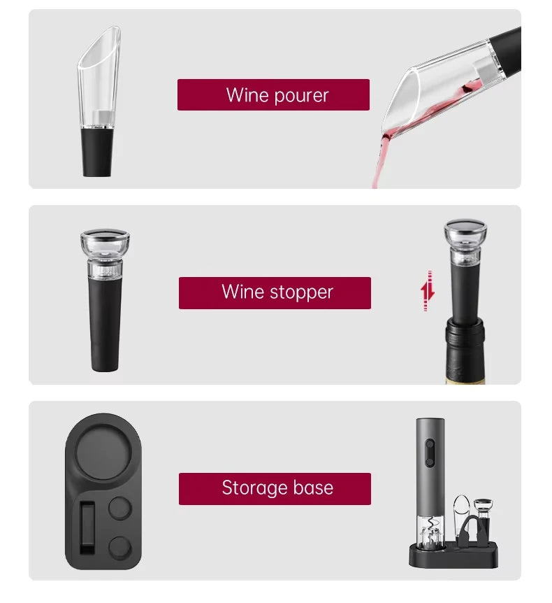 Electric Wine Opener Gift Set