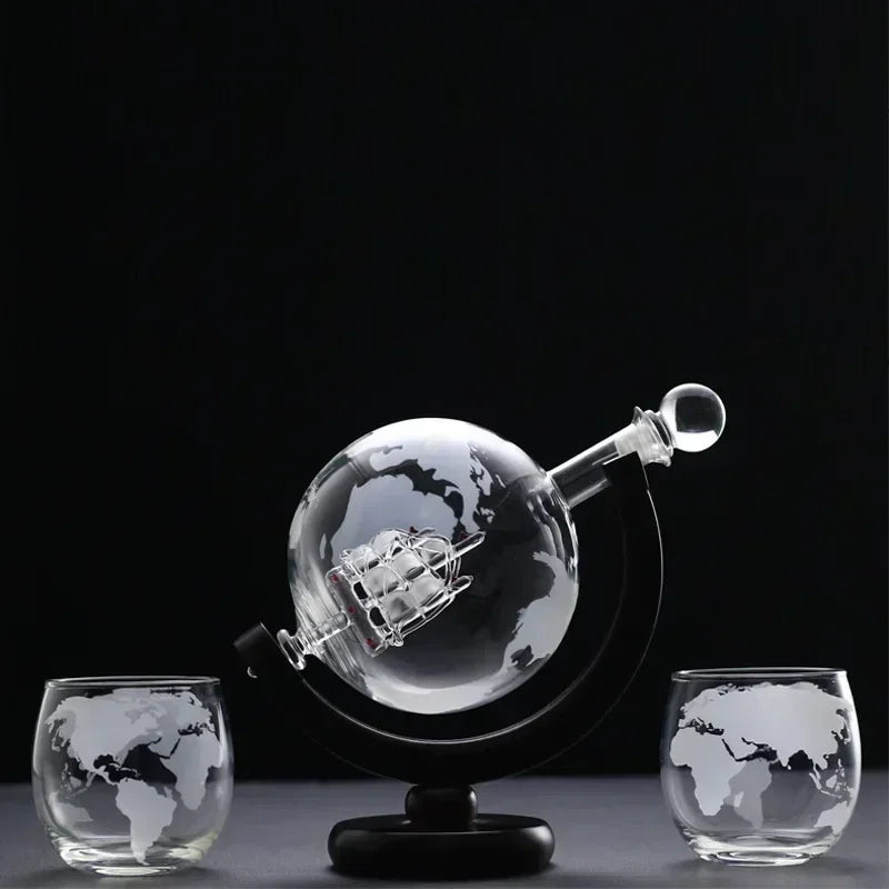 Whiskey Decanter Globe Set