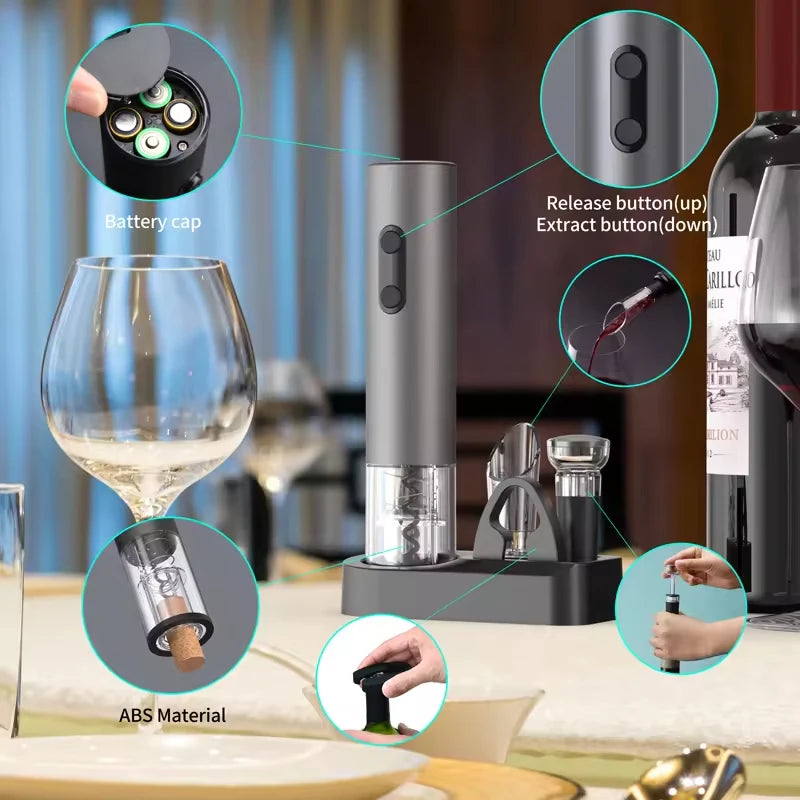 Electric Wine Opener Gift Set