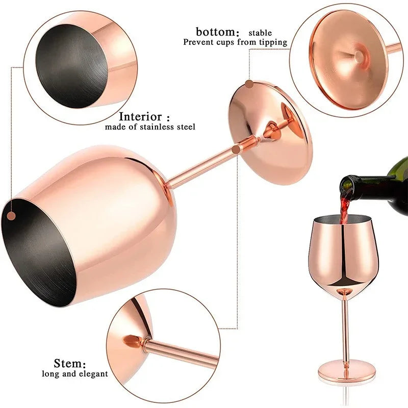 Luxe Pour Stainless Steel Wine Glass