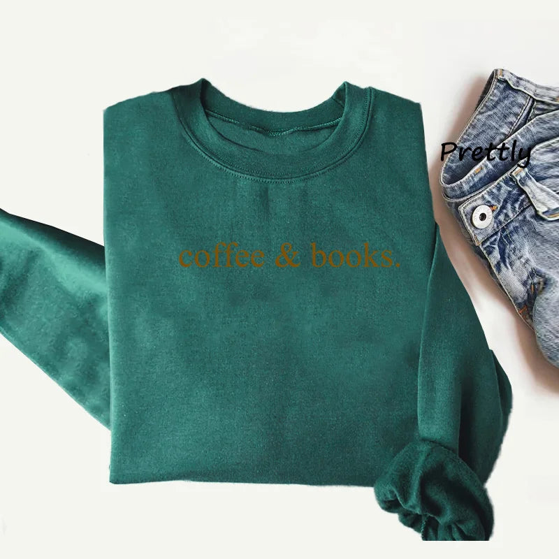 Coffee & Books Women's Crewneck