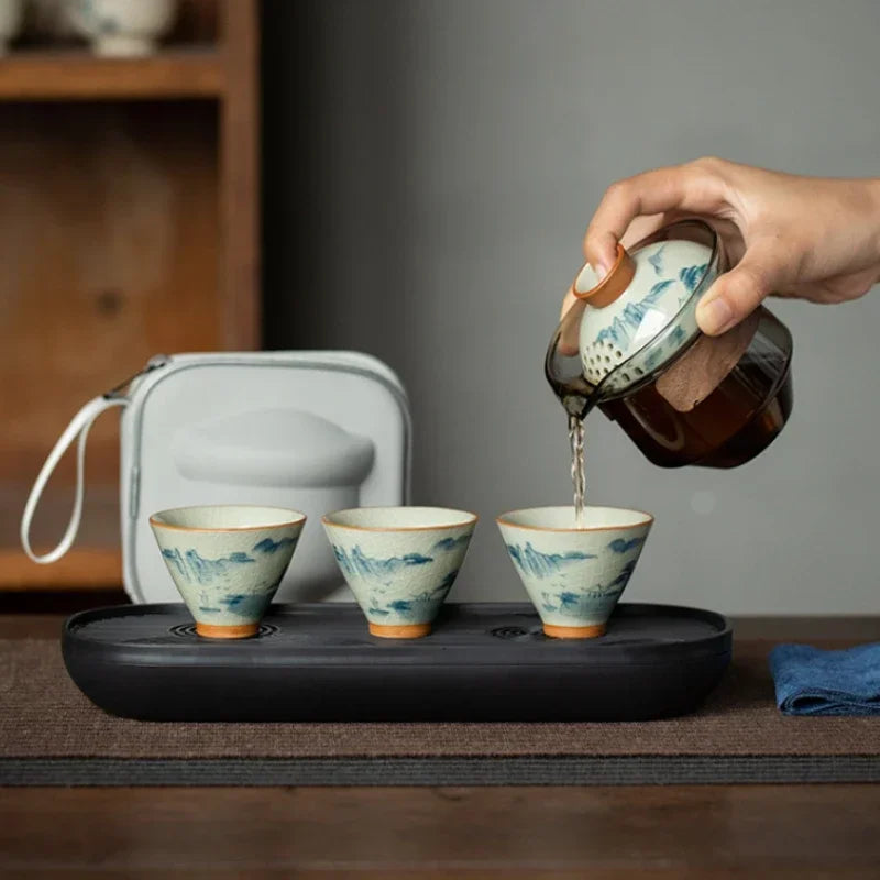 Hand Painted Ceramic Tea Set