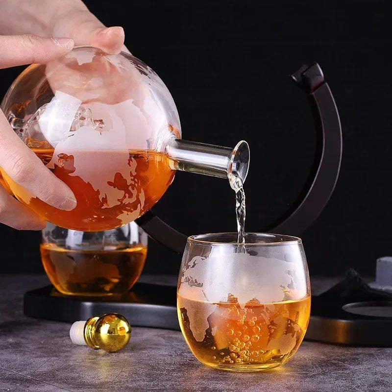 Whiskey Decanter Globe Set