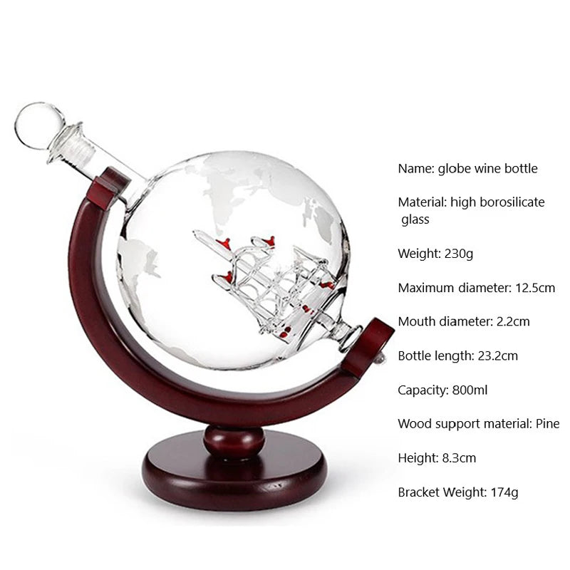 Whiskey Decanter Globe Set