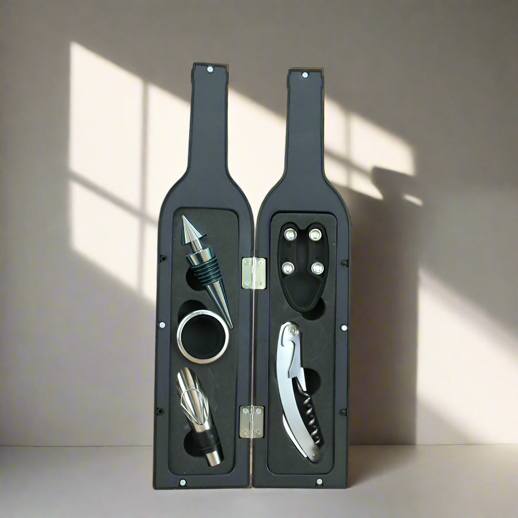5 Piece Bottle-Shaped Wine Accessories