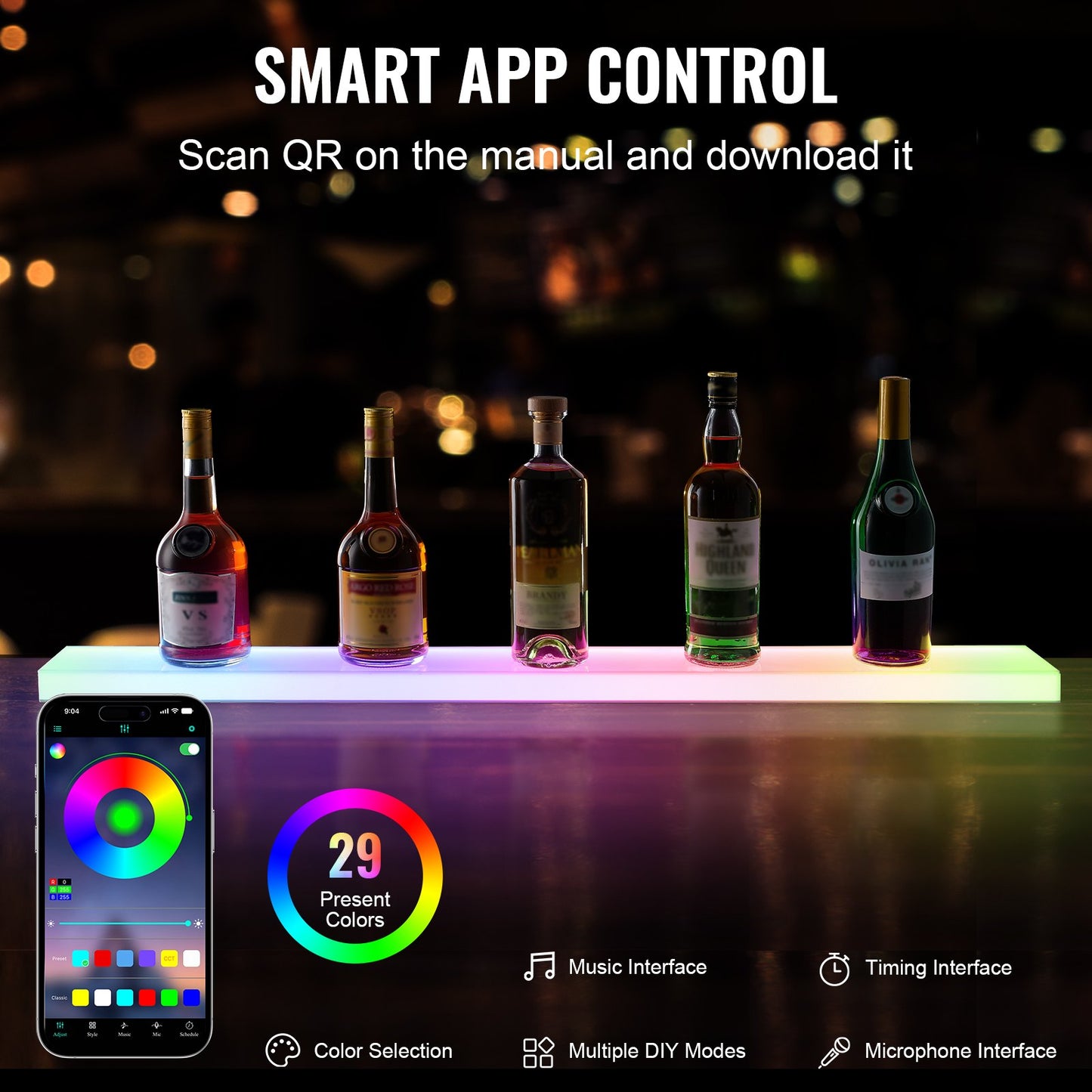 LED Liquor Bottle Display