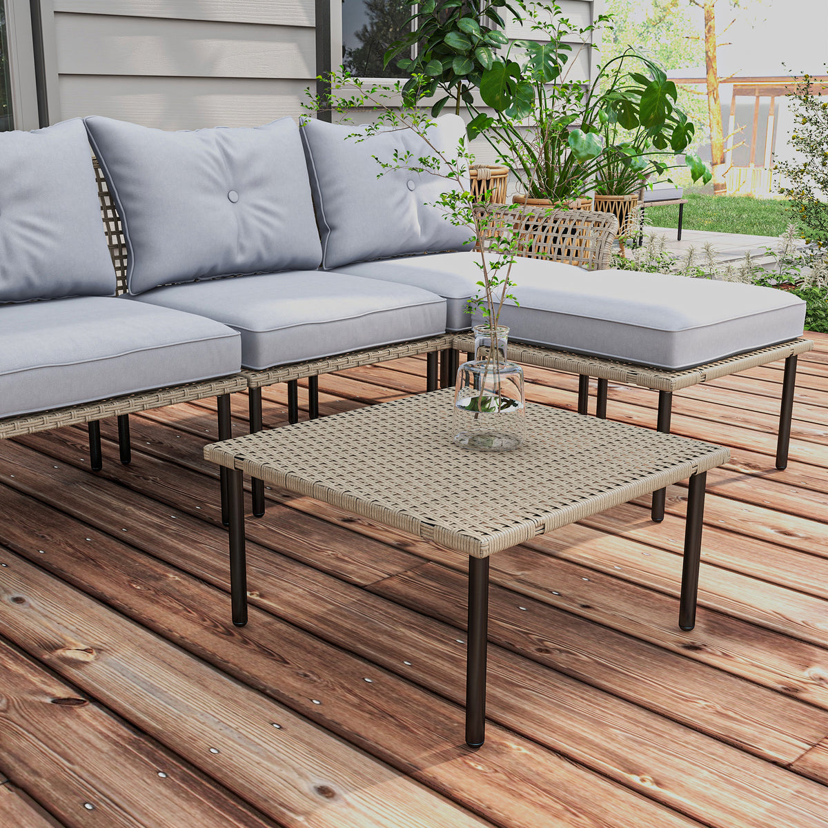 5-Piece Out sunny Rattan Patio  Set