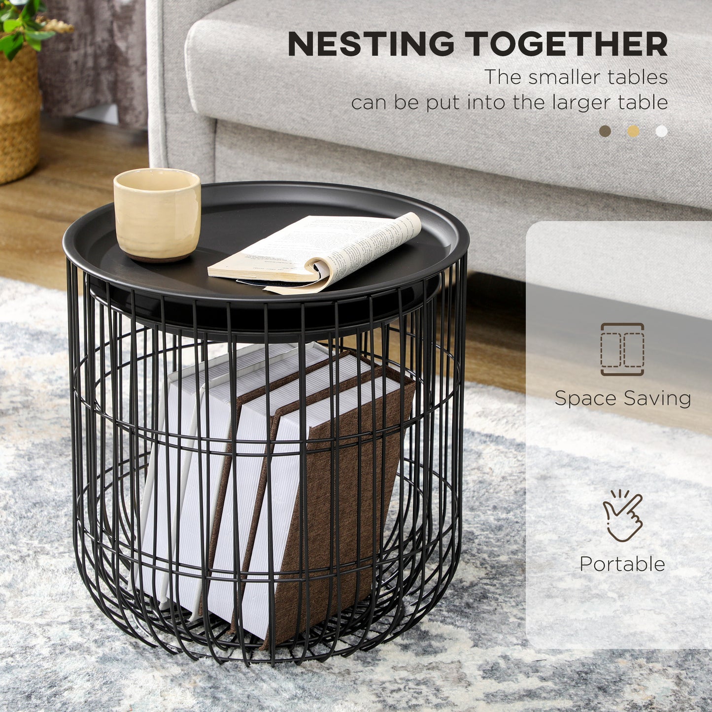 Nesting Coffee Tables - Set of 2