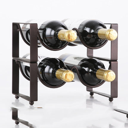 European Wrought Iron Wine Shelf