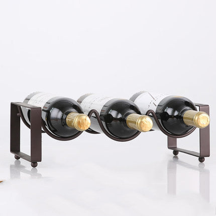 European Wrought Iron Wine Shelf