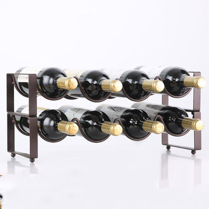 European Wrought Iron Wine Shelf