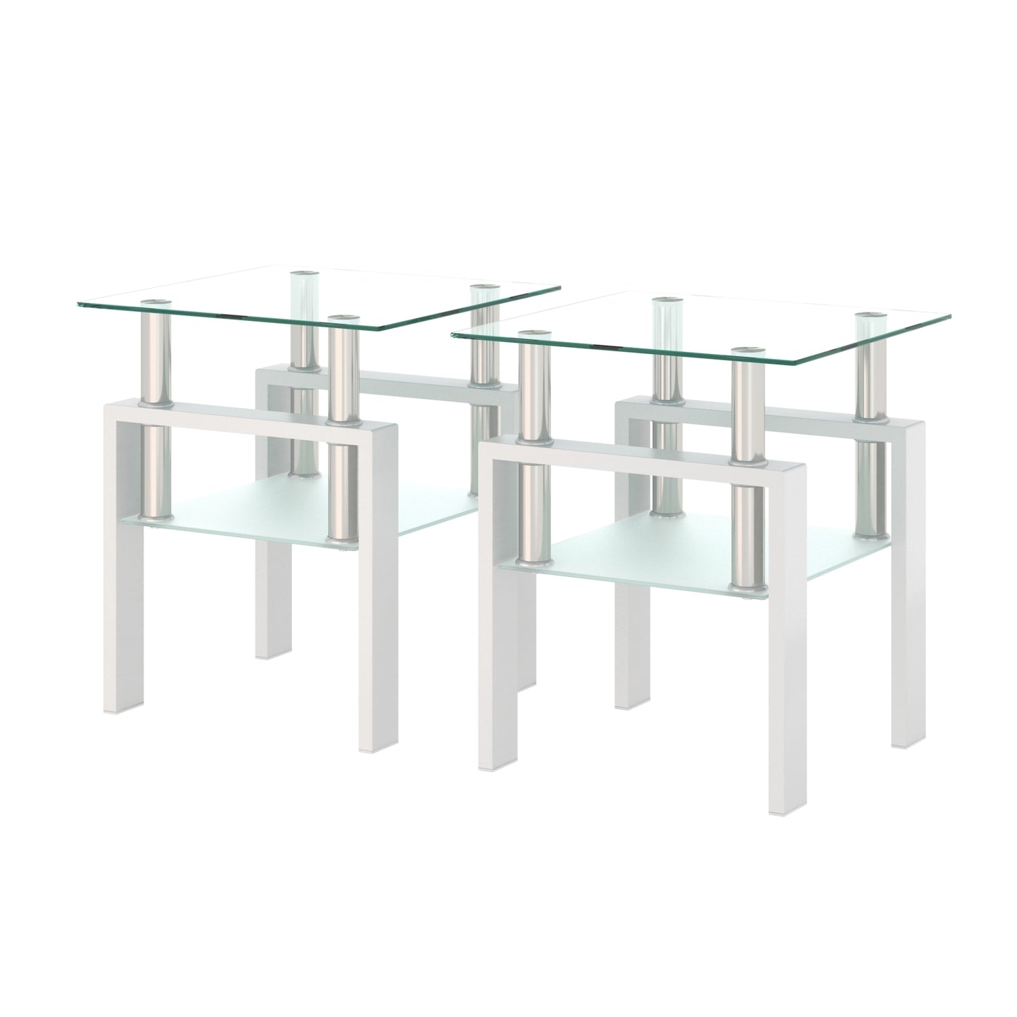 Axis Glass Coffee Tables (Set of 2)