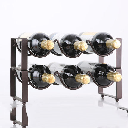 European Wrought Iron Wine Shelf