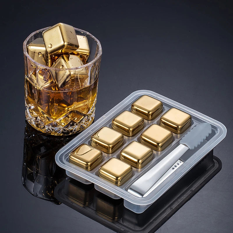 Stainless Steel Ice Cubes (GOLD)