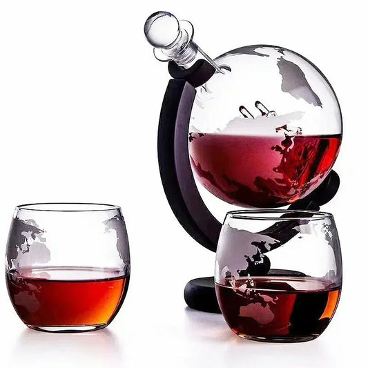 Whiskey Decanter Globe Set