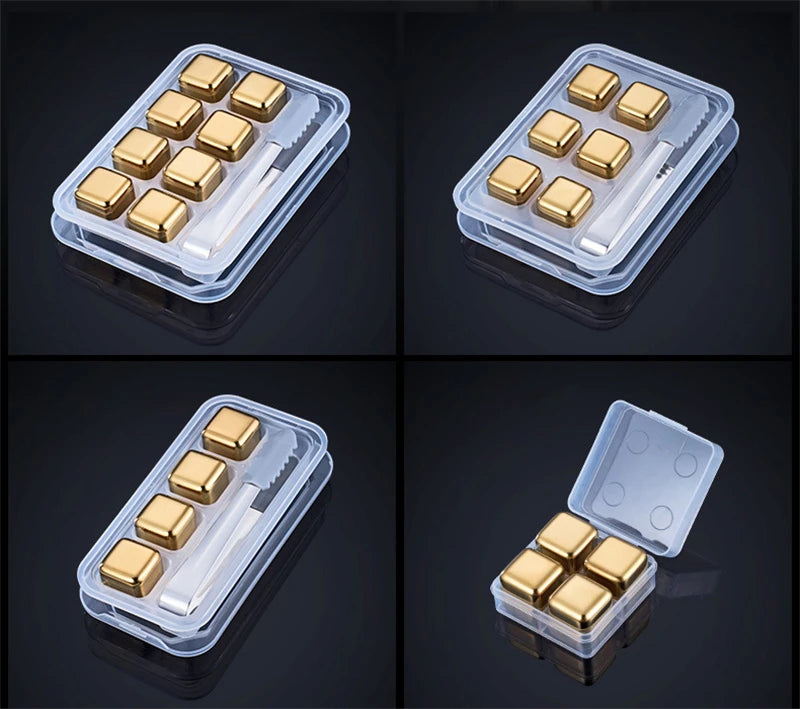 Stainless Steel Ice Cubes (GOLD)