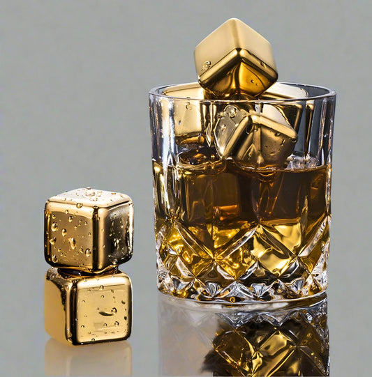 Stainless Steel Ice Cubes (GOLD)