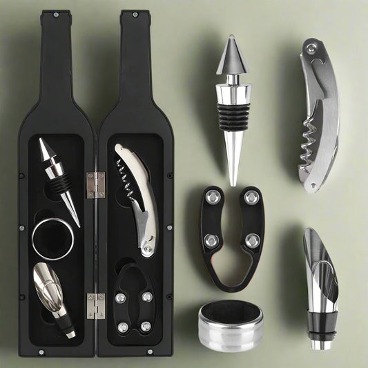 5 Piece Bottle-Shaped Wine Accessories