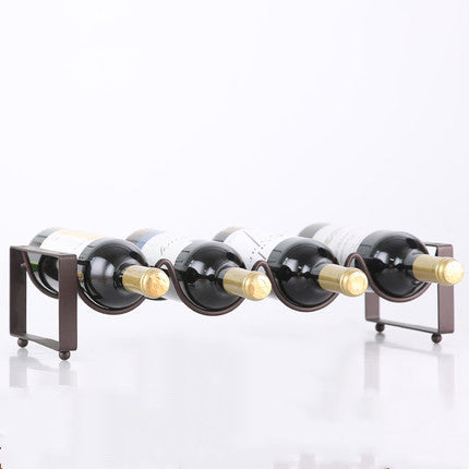 European Wrought Iron Wine Shelf