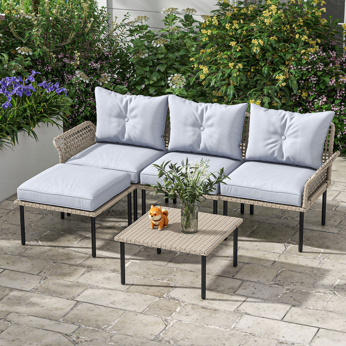 5-Piece Out sunny Rattan Patio  Set