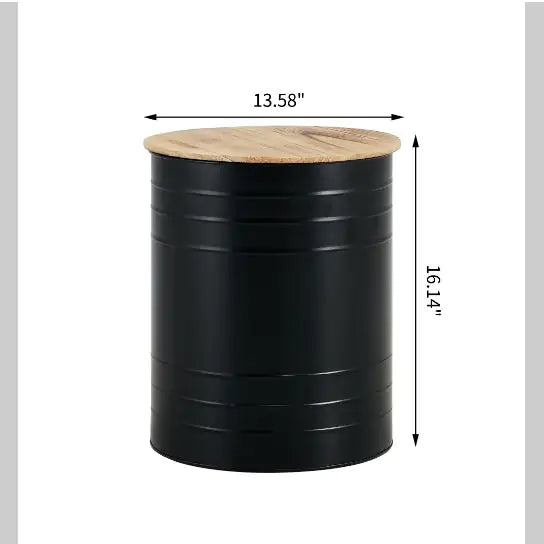 Oak & Iron Cocktail Tables (Set of 2)